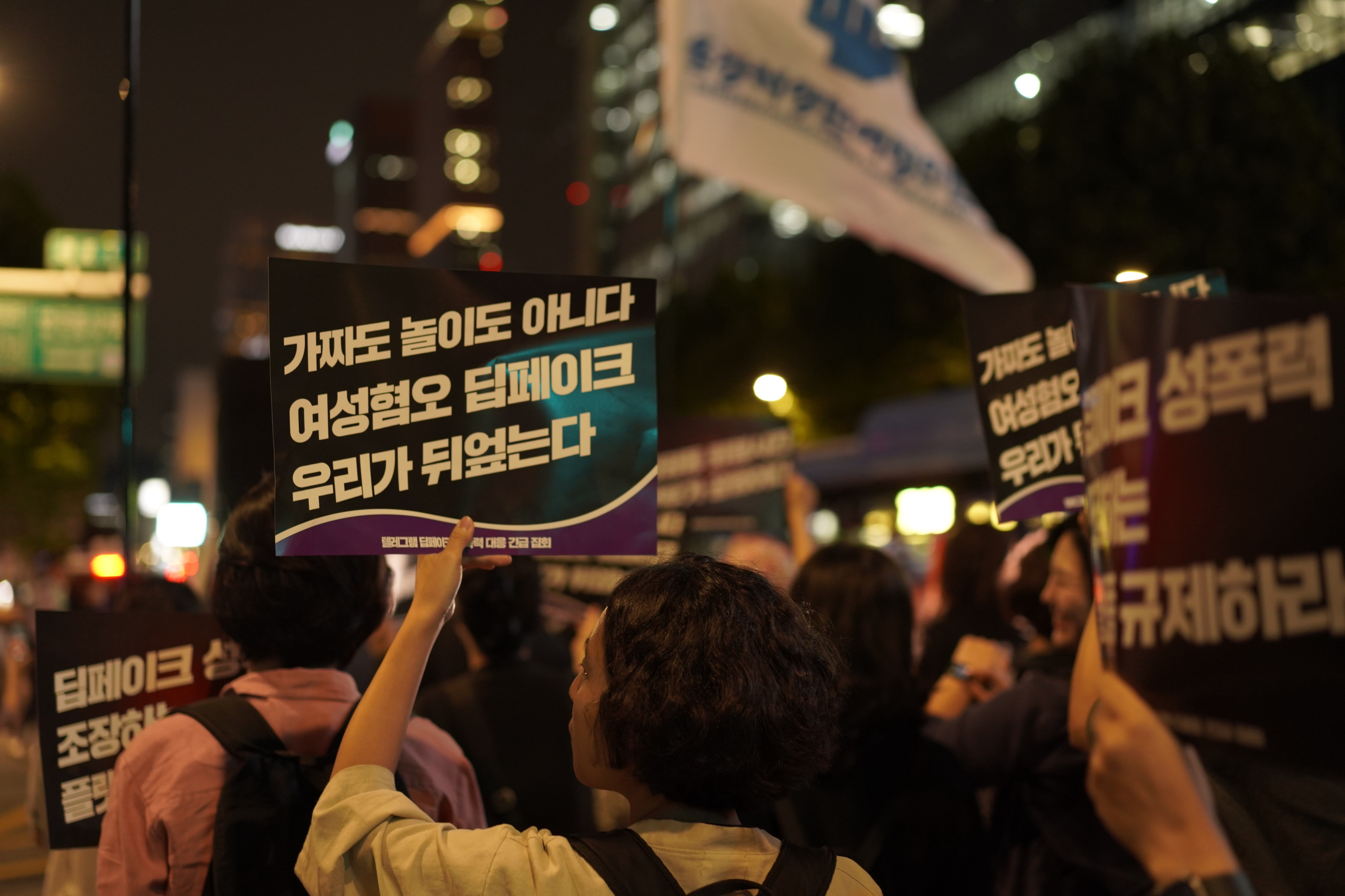인권 - [후기] 텔레그램 딥페이크 성폭력 대응 긴급 집회 불안과 두려움이 아닌 일상을 쟁취하자